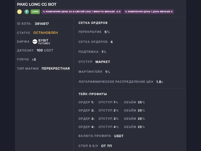 PAXG Long CG Bot Legacy